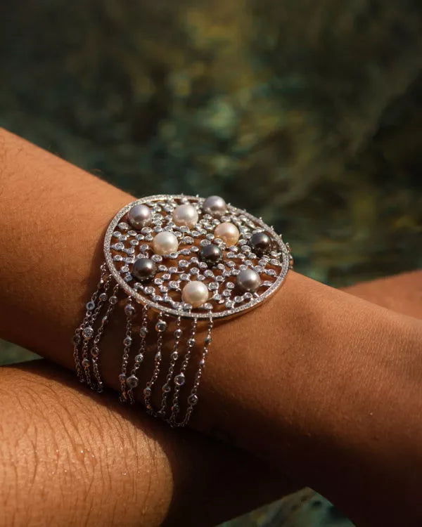 BRACELET PERLES ET DIAMANTS