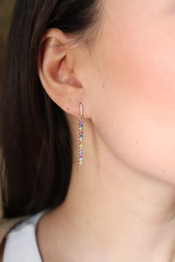 BOUCLES D'OREILLES PENDANTES SAPHIR