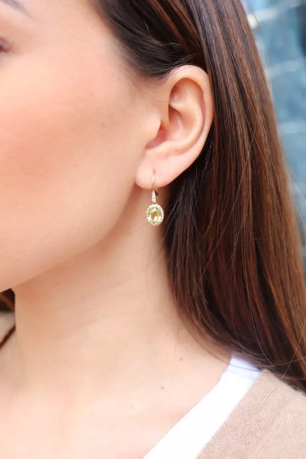 BOUCLES D'OREILLES PENDANTES SAPHIR