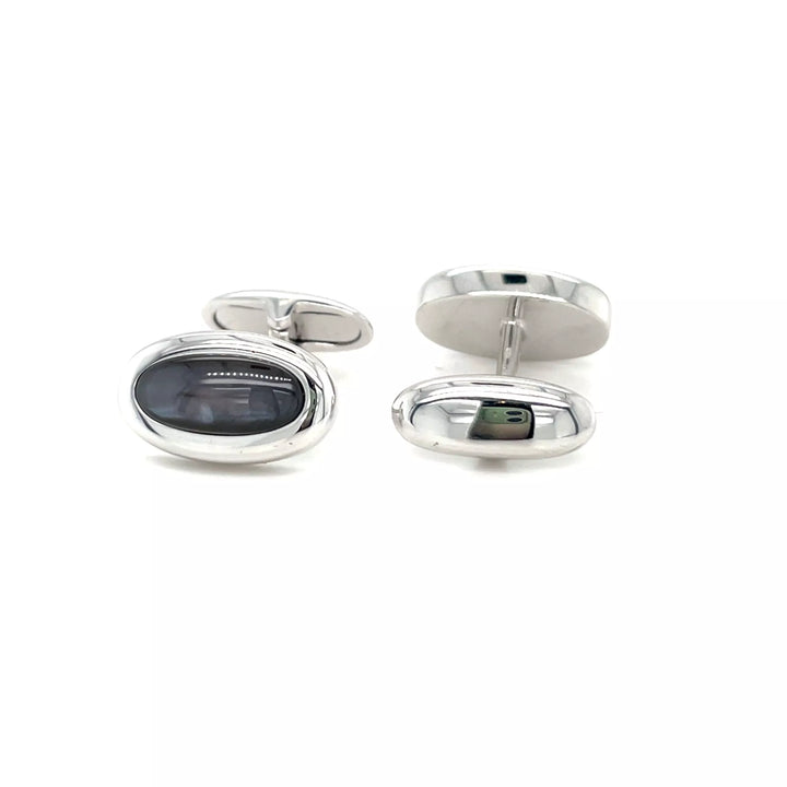 TIMELESS CUFFLINKS BLACK QUARTZ