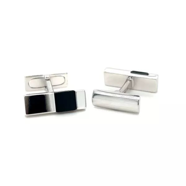 TIMELESS CUFFLINKS ONYX&WHITEGOLD