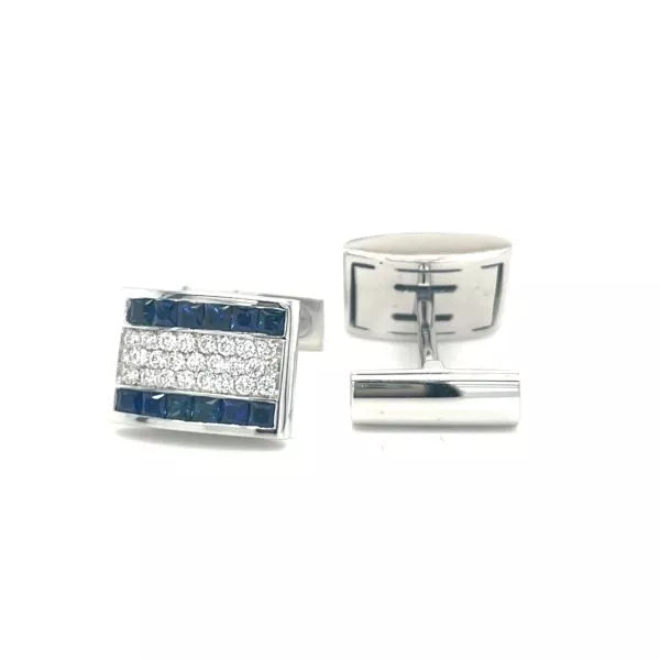 TIMELESS CUFFLINKS BLUE SAPPHIRES