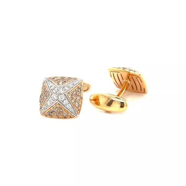 STAR CUFFLINKS YELLOW GOLD