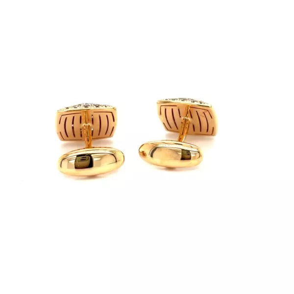 STAR CUFFLINKS YELLOW GOLD