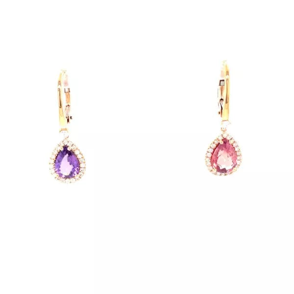 BOUCLES D'OREILLES PENDANTES SAPHIR