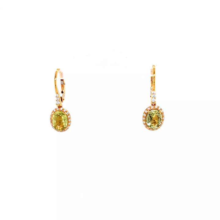 BOUCLES D'OREILLES PENDANTES SAPHIR