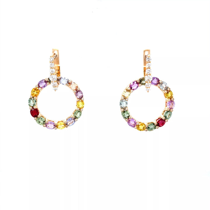 BOUCLES D'OREILLES PENDANTES SAPHIR