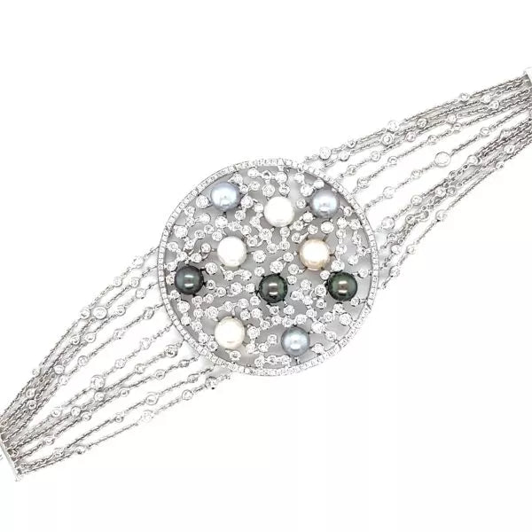 BRACELET PERLES ET DIAMANTS