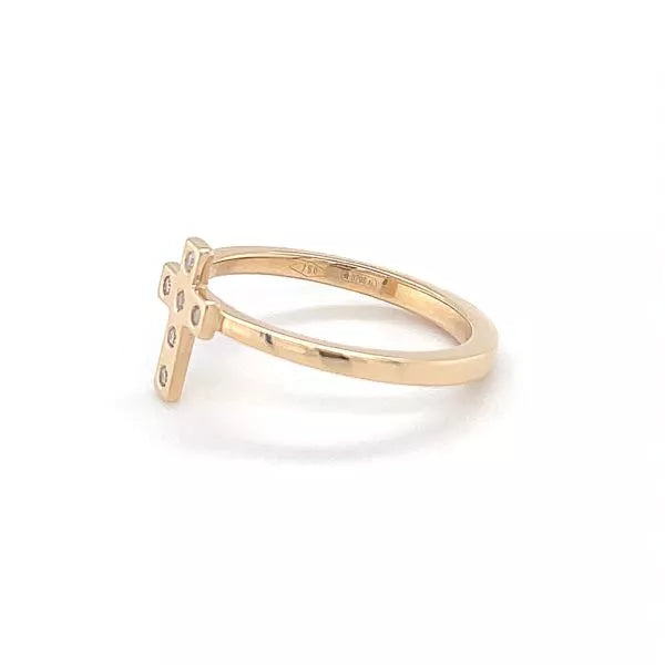 CROSS DIAMOND RING