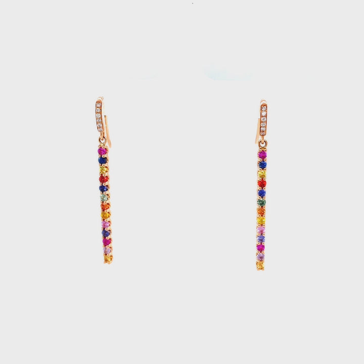 BOUCLES D'OREILLES PENDANTES SAPHIR