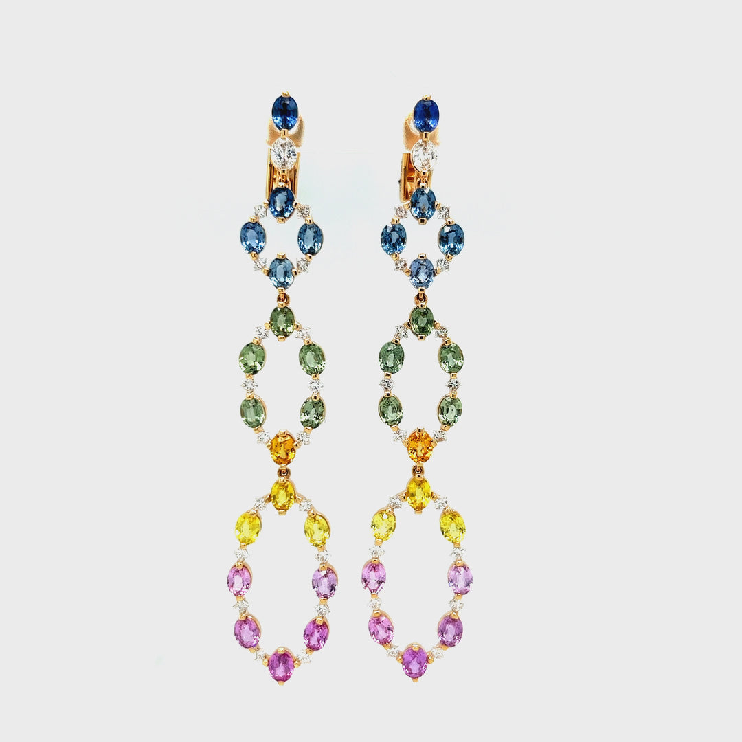 BOUCLES D'OREILLES COCKTAIL SAPHIR