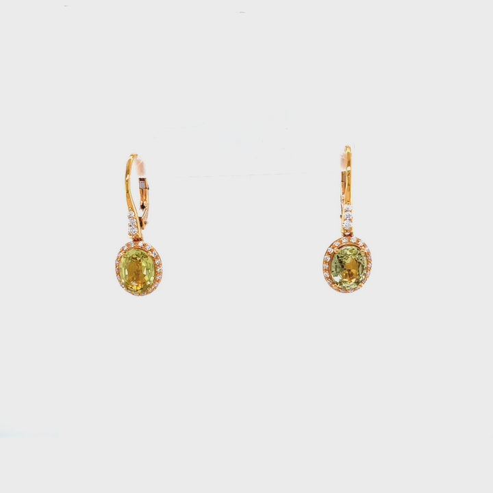 BOUCLES D'OREILLES PENDANTES SAPHIR