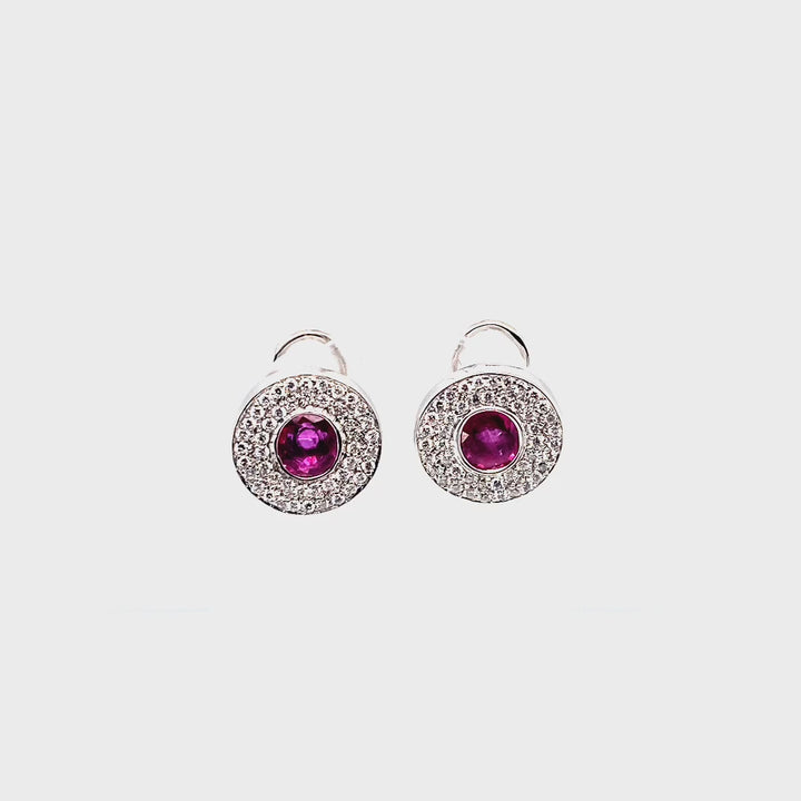 ROUND RUBY EARRINGS