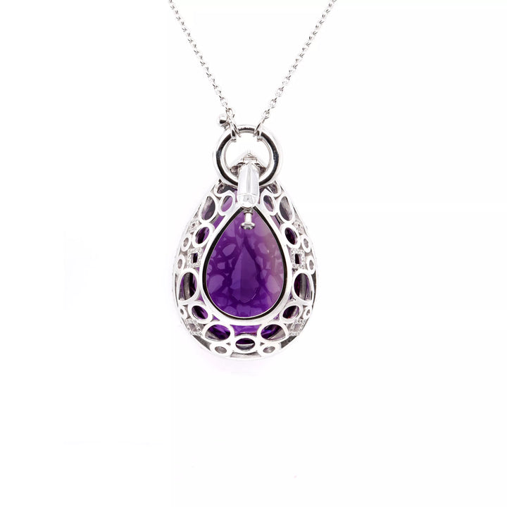 DIAMONDS AND AMETHYST PENDANT