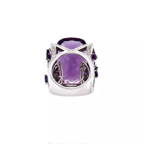 DIAMONDS AND AMETHYST RING