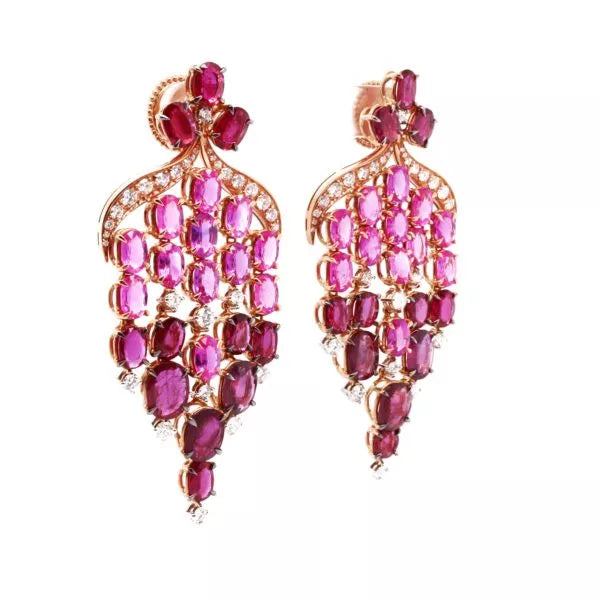 CHANDELIER MULTI GEM EARRINGS