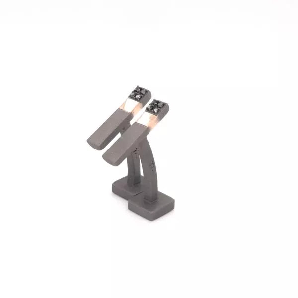 TITANIUM DIAMOND CUFFLINKS