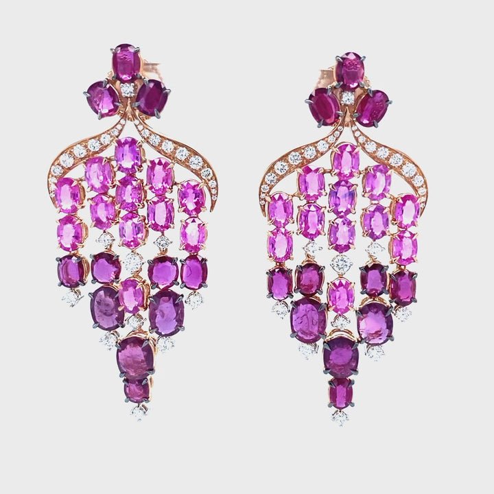 CHANDELIER MULTI GEM EARRINGS