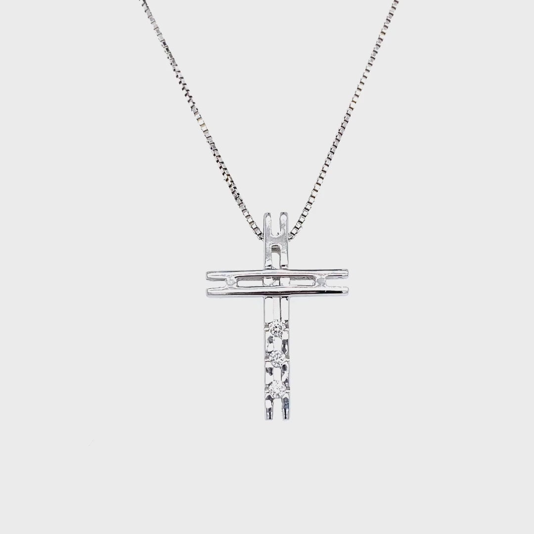 PENDENTIF CROIX DIAMANT