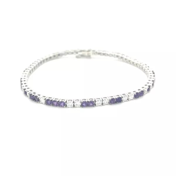 DIAMOND AND AMETHYST BRACELET