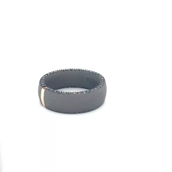 TITANIUM DIAMOND BAND RING