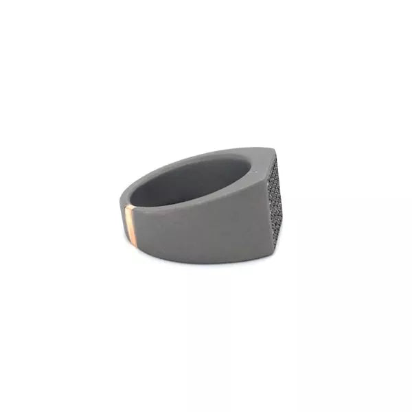 TITANIUM DIAMOND SIGNET RING